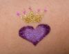 glitter heart tattoos